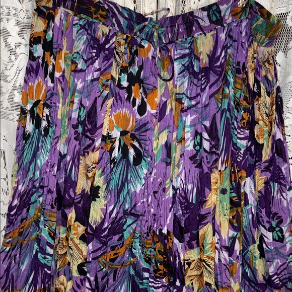 Studio West Purple Floral A-Line Skirt - Picture 2 of 5